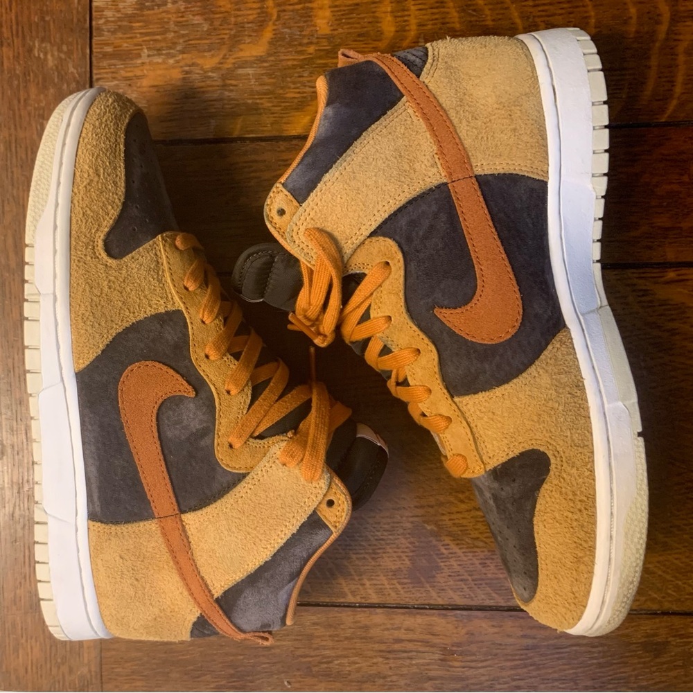 Nike Dunk High Retro PRM "Dark Russet" aka “Dark Curry” - Picture 9 of 15